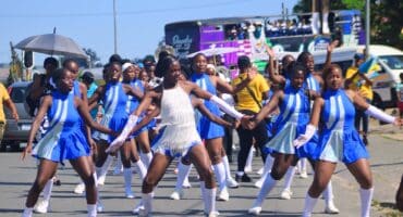 Field Band members in Alexandra celebrate their victory after their excellent performance at the national championships. Photo: Itumeleng Maloka