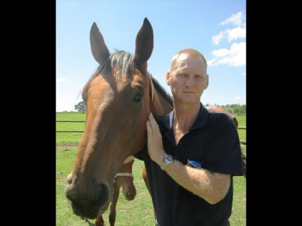 GARTH Nortje, Inspector at CHCU, with rescued mare, Ouch.