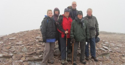 Robin with family on top of Pen y Fan – Wales 2012.