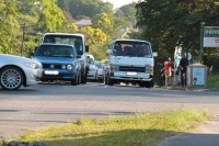 This taxi driving straight over the intersection in the left-only lane at the intersection of Glenugie and Manors Roads.