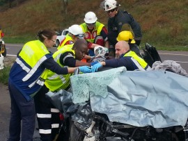 Three people were injured in a head on crash on the N3 on Friday. PHOTO: Andreas Mathios