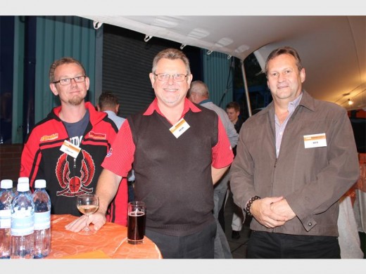 Gavin and Brian Vosloo of Wardkiss with Nick Myburgh of L&G Tools.