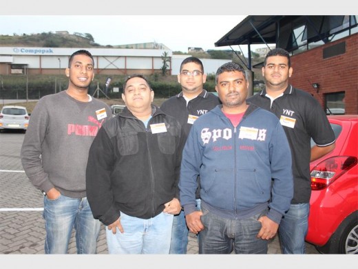 Darren Naidoo (L&G Tools), Farhad Rambrijh (Just Tools), Nishkar Indarpal (YN Trading), Delon Bridglal (L&G Tools) and Yuvir Inderpal (YN Trading).