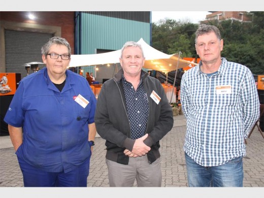 Keith Davies of RHO-BUL Welding, Richard Sawkins of L&G Tools and Bertus van Rensburg of Gasweld Suppliers Harrismith.