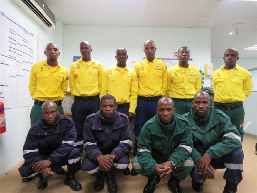 Pictured are 10 of the 25 KwaZulu-Natal fire-fighters deployed to Canada.