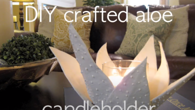 Help your teen make a paper mache aloe candleholder