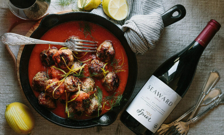 12 MARCH - SATURDAY ENTERTAIN - Pork and fennel meatballs with tomato sauce