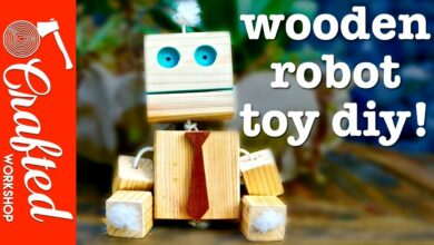 Help your child make a wooden robot