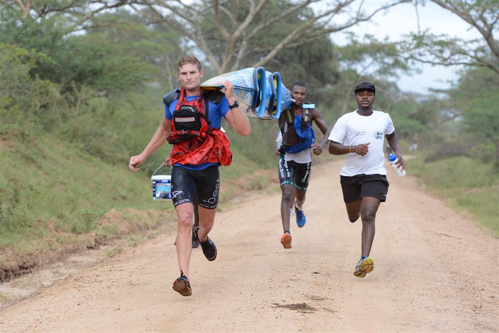 Sbonelo Zondi claimed his fourth Non-Stop Dusi Canoe Marathon title as well as the rare Dusi/Non-Stop Dusi double when he and Kayak Centre/Team Jeep's Hank McGregor clinched the title. PHOTO: Anthony Grote (Gameplan Media)