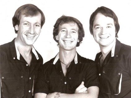 A 1970's portrait of The Blarney Brothers, Paul McIlroy, Damien McIlroy and Tony Fisher.