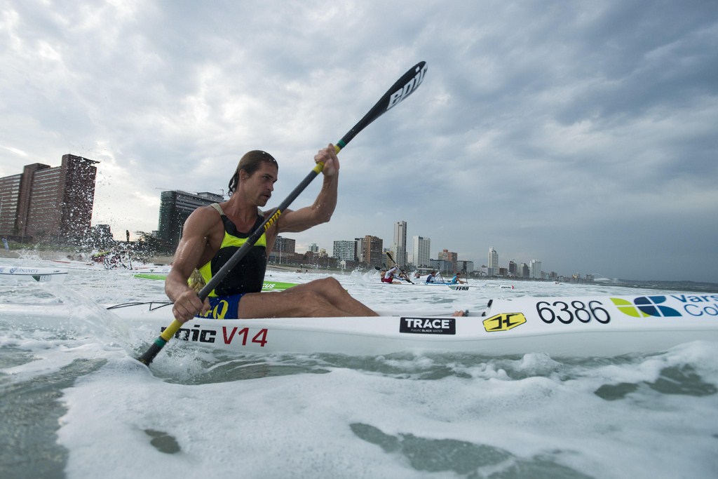 uMhlanga’s Matt Bouman earned win number four of the Varsity College Surfski Series recently. PHOTO: Anthony Grote