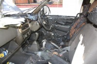 The blaze melted the interior of the bakkie.
