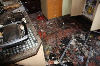 Their kitchen was also caught in the blaze's path.
