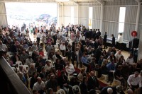 Hundreds of mourners paid their respects to Cameron Dalziel at Virginia Aiport on Thursday morning.