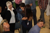 Dalziel's son Sheldon was emotional as the tributes were paid to his father.