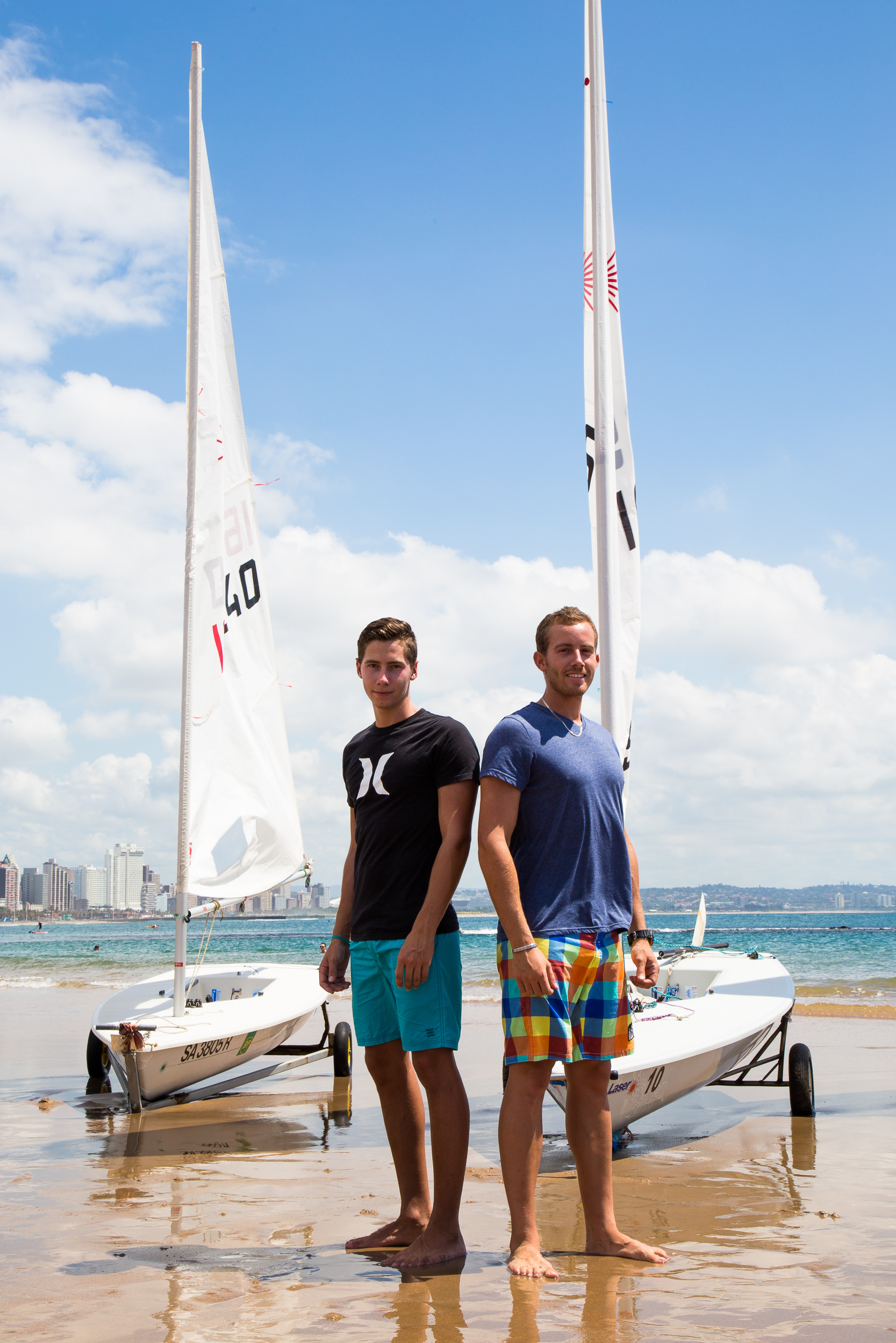 Durban North brothers Michael and Rudy McNeill are gearing up to take on the top sailors in the country in the SA Laser Nationals that takes place offshore of Durban starting on 30 April. PHOTO: Chris Clark