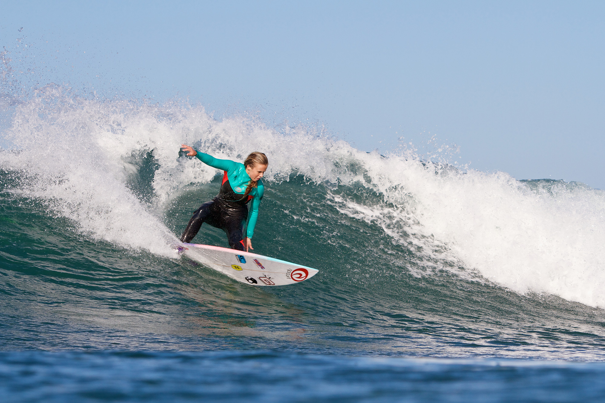 La Lucia's Nicole Pallet won the U20 division of the RCVA Junior Challenge in Jeffreys Bay recently. PHOTO: Greg Chapman Photo