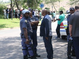 The situation is tense at the moment with a heavy police presence on hand outside the casino.