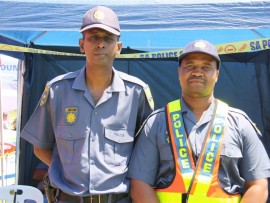 Warrant officer Fabian Chetty and Sgt Annanius Hadebe from the Durban North SAPS.