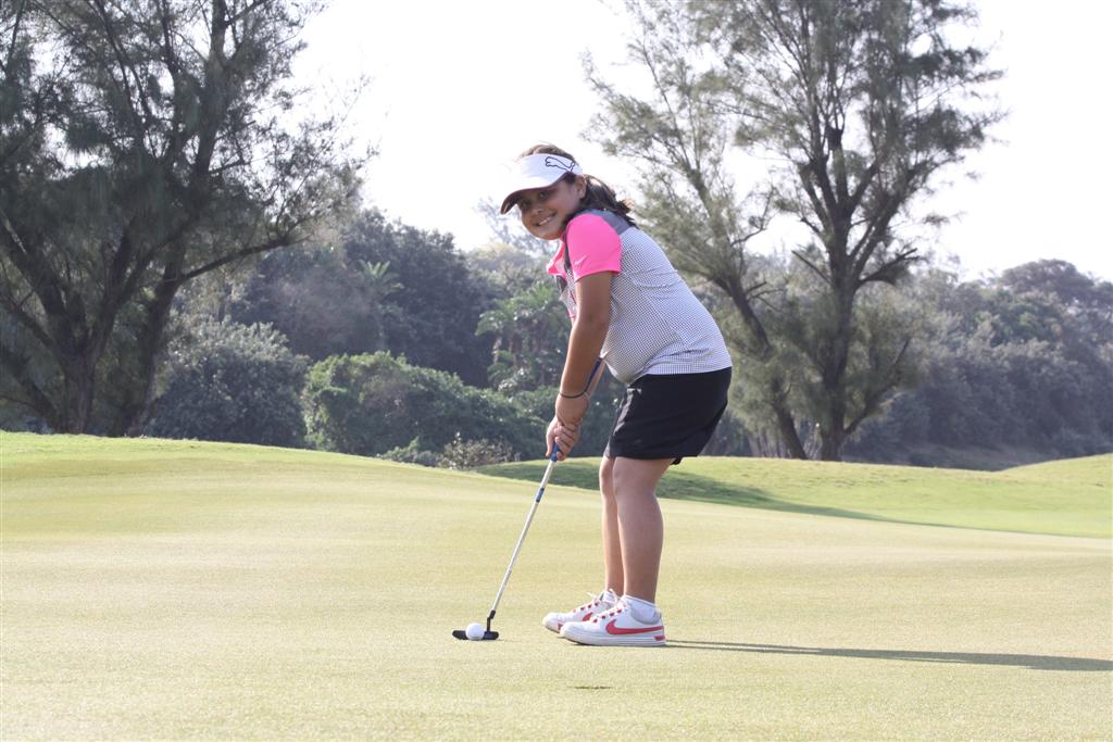 uMhlanga resident, Lia Naidoo, recently won the Junior Africa Golf Championship. The plucky 7-year-old has now qalifyied for the Malaysian World Championships, which starts this week.