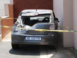 The suspect flipped the vehicle after losing control of the car.