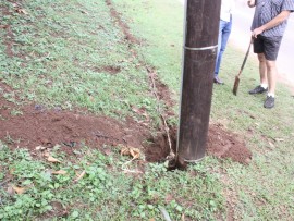 The illegal connection was siphoning electricity from a municipal street light.