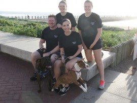 Chantal, Kaylyn, David and Lauren Bray with Max and Brandi.