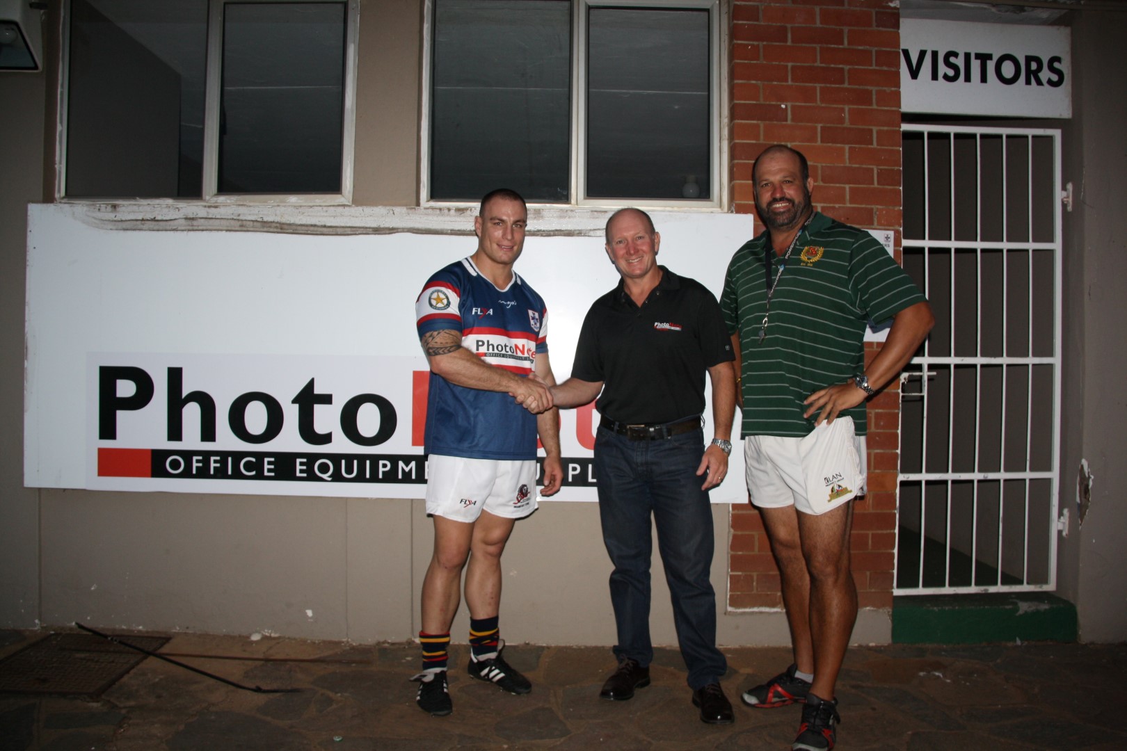 Photonote Crusaders captain, Shandon Carter and 'Saders coach, Shaun van Rensburg are looking forward to the first clash of the season. Kevin Phillips (middle), sales and marketing manager of PhotoNote wishes the team the best of luck for the season ahead.