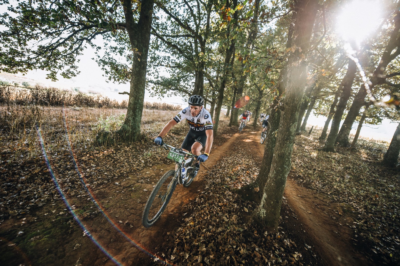 South African Rugby Legends Association's Andrew Murray tackles the spectacular trails of the 2015 edition of the sani2c's Adventure. PHOTO: Kelvin Trautman (Gameplan Media)