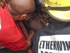 The moment the 4-year-old was rescued.