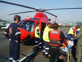One of the injured had to be airlifted to hospital.