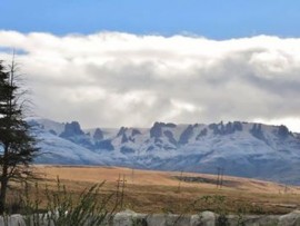 Snow below Barkly pass (Eastern Cape) near Elliot. PHOTO: Riverside Retreat (Snow Report SA)