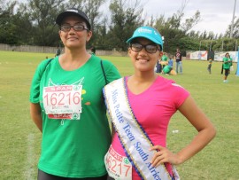 Melanie and Christin Robson were representing the Domino Foundation at the 5km run.