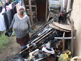 Nontombi Giyani says members of the community helped put out the fire.