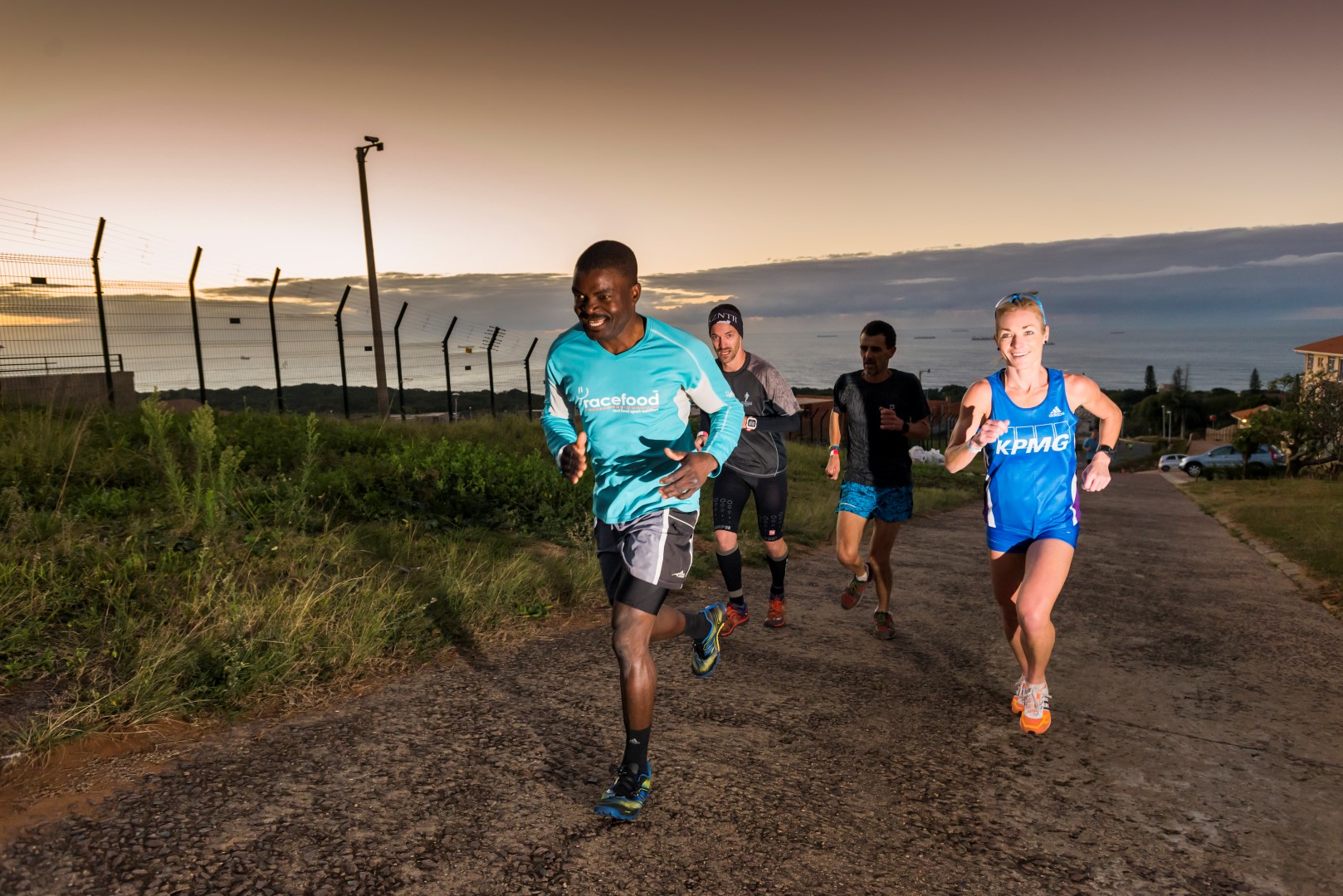 Leading on the left is Owen Bengo with Jenna Challenor, who made history at the event in hot pursuit. PHOTO: Anthony Grote