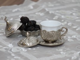 Dates, which are a traditional accompaniment during Ramadan are also eaten on Eid Day.