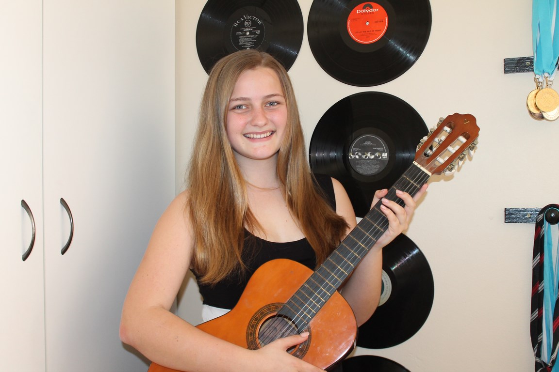 Glen Anil's Kiara Teunissen is in her element while on stage.