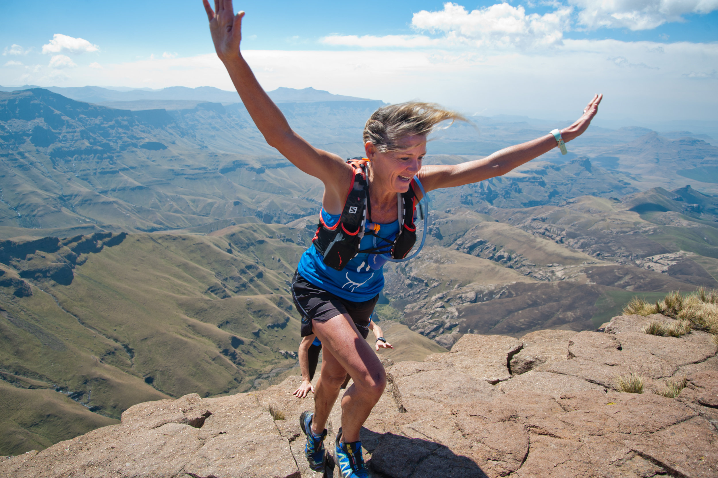 Racefood's Tracy Zunckle hopes to charge up Rhino Peak and back down again as quickly as possible during the 2016 Rhino Peak Challenge in order for her to maximise the amount her pledgers contribute towards Endangered Wildlife Trust. PHOTO: Huck Orban