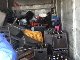 This driver of this truck was found with 20 crates of beer he pilfered from the beer truck. PHOTO: Marshall Security