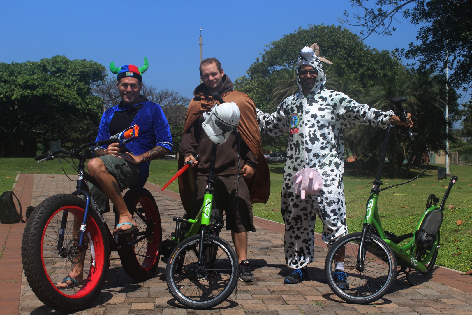 Paul Bennewith, Jonas Straßer and Aroon Patel urge residents to take part in this Sunday's Halloween CHOC charity ride. All proceeds on the day will go towards the charity.