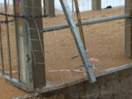 When Northglen News visited the site earlier this week, a part of the fence looked like it had been bent upwards.