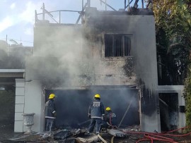 The fire gutted the garage and a granny cottage.