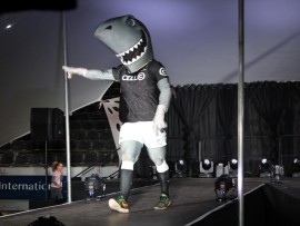 Sharkie also strutted his stuff on the fashion catwalk.