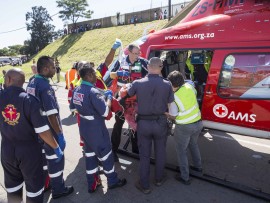 One of the critically injured pupils was airlifted to hospital. PHOTO: Netcare 911