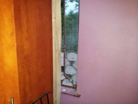 The house breakers forced out on of the burglar guard windows to gain access to the home.