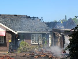 The garage was totally gutted in the fire.