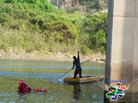 The man was spotted by a fisherman.