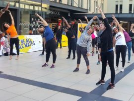 Fitness routine at the Granada Square.