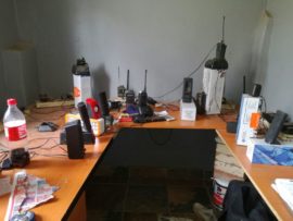 Some of the equipment found in the outbuilding in Morningside.
