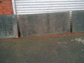 The recovered plaques.
